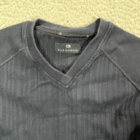 Blue Harbor Sweater Men's Pullover V Neck Navy Blue Small - Picture 4 of 6